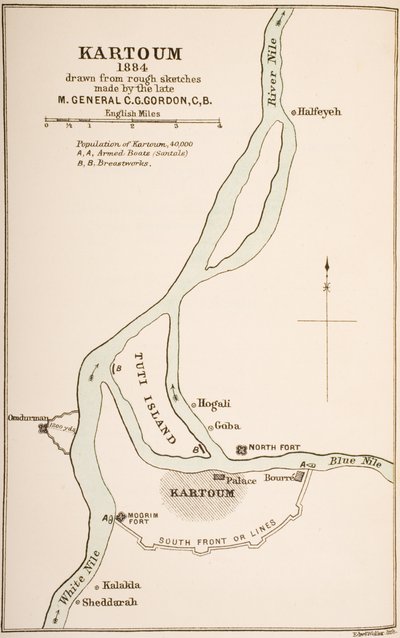 Kartoum, Sudan, 1884, aus 